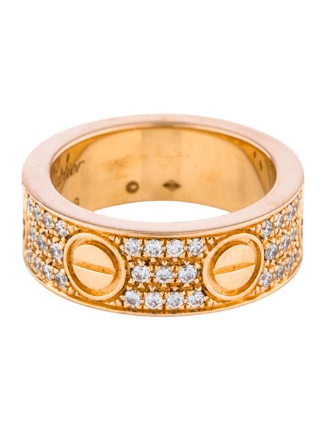 cartier love ring thick|cartier love ring diamond paved.